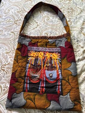 Quilted Handcrafted Boho Tote Bag (Reversible)